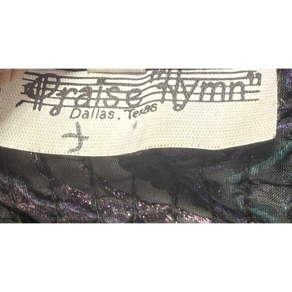 Vtg Praise Hymn Tunic Top Sequin Colorful Size L 80's Disco Multicolor Dolman - Picture 5 of 7